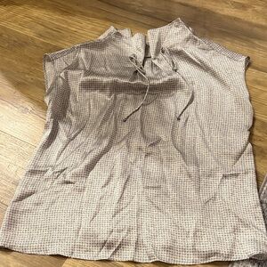 Giorgio Armani Beige Checkered Blouse